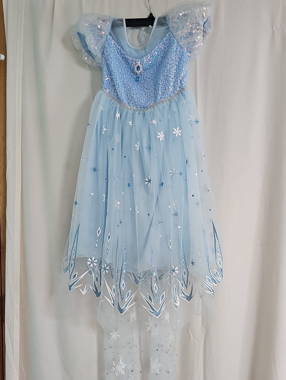 Beautiful Girls Light Blue Frozen-Style Princess Costume Dress